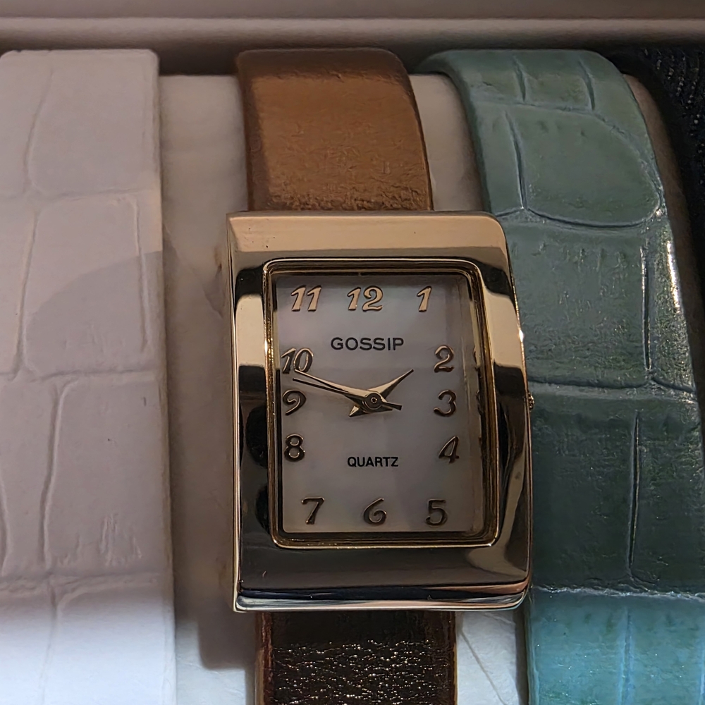 Gossip Women's Watch with Gold Case and Vibrant Strap Collection - Picture 2 of 4